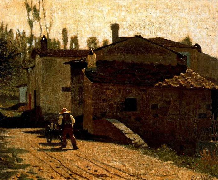 Giuseppe Abbati Abbati Lattaio di Piagentina France oil painting art